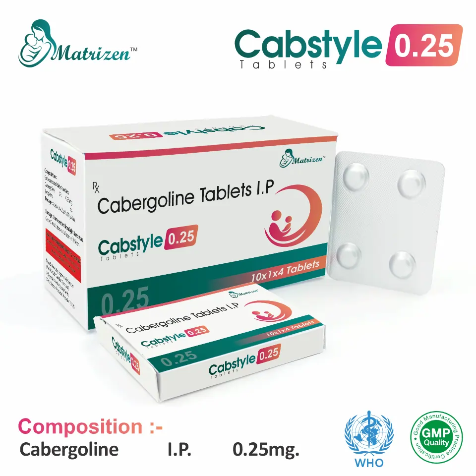 Cabergoline Tablet at the best price in PCD Pharma Franchise for Dopamine Agonist, Hyperprolactinemia Treatment.